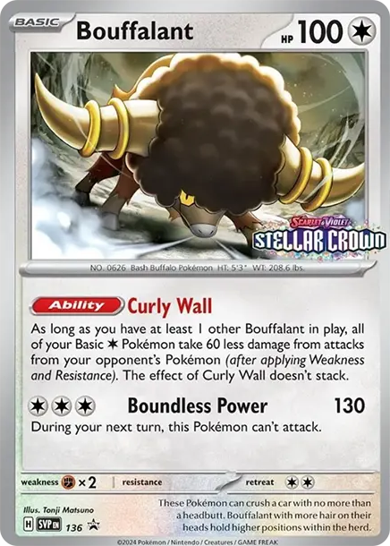 爆炸頭水牛 [SVP 136] — PTCG 寶可夢卡牌圖片｜呼卡 Huca
